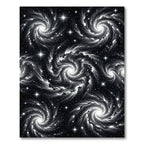 Cosmic Swirling Nebula Starry Night Rug
