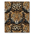 Leopard Print And Faces Rug
