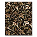 Antique Gold Floral Vine Swirl Rug