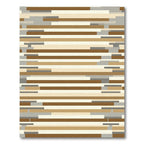 Modern Horizontal Stripe Wood Grain Rug