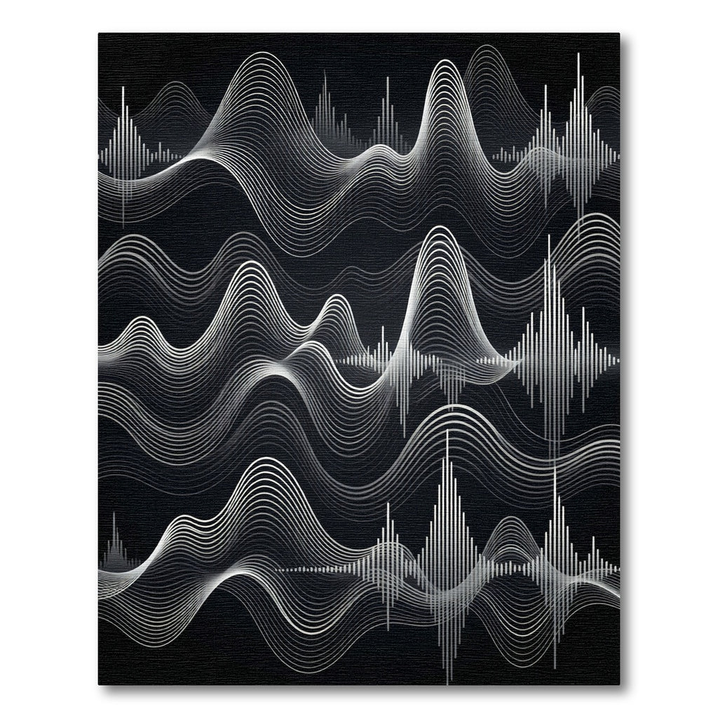 Monochromatic Soundwave Abstract Flow Rug