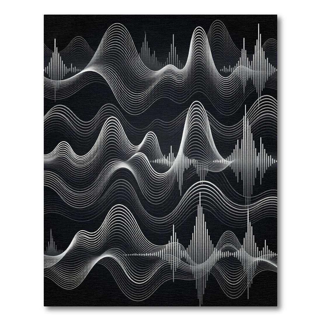 Monochromatic Soundwave Abstract Flow Rug