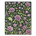 Romantic Lavender Rose Botanical Garden Rug