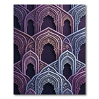 Ornate Archway Patterns in Pink Lavender Rug