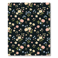 Pink Cream Floral Botanical Garden Rug