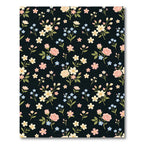 Pink Cream Floral Botanical Garden Rug