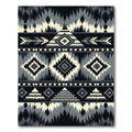 Monochrome Geometric Aztec Diamond Tile Rug