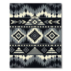 Monochrome Geometric Aztec Diamond Tile Rug