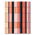 Modern Coral Rectangular Grid Rug