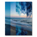 Gradient Indigo Wash Beach Abstract Rug