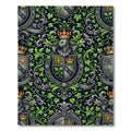 Gothic Emerald Ivy Coat of Arms Rug