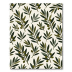 Green Olive Branch Foliage Repeat Rug