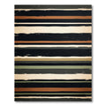 Earthy Tones Hand Painted Stripe Rug