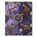 Celestial Wisteria and Telescope Astronomy Rug