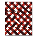 Bold Crimson and Black Gingham Checker Rug