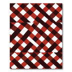 Bold Crimson and Black Gingham Checker Rug