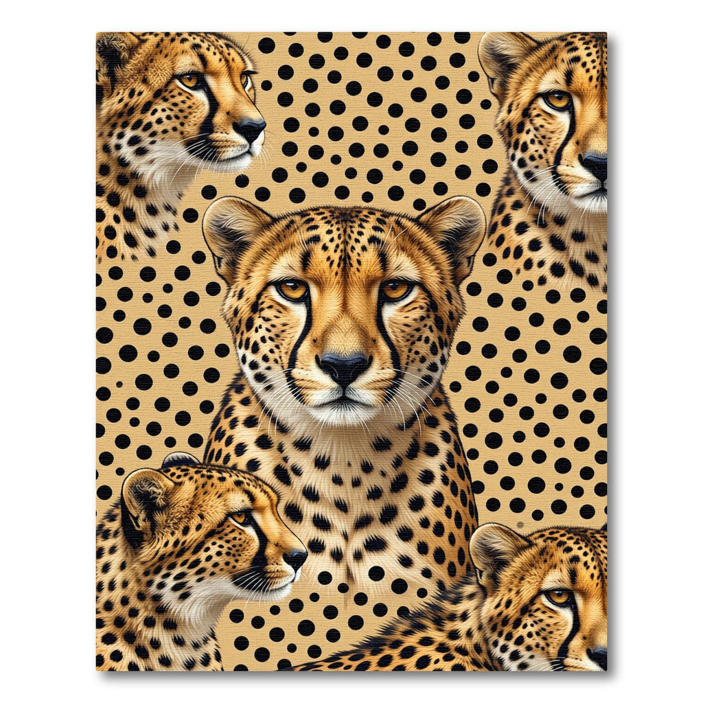 Realistic Cheetah Spotted Tan Animal Art Rug