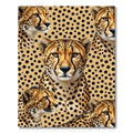 Realistic Cheetah Spotted Tan Animal Art Rug