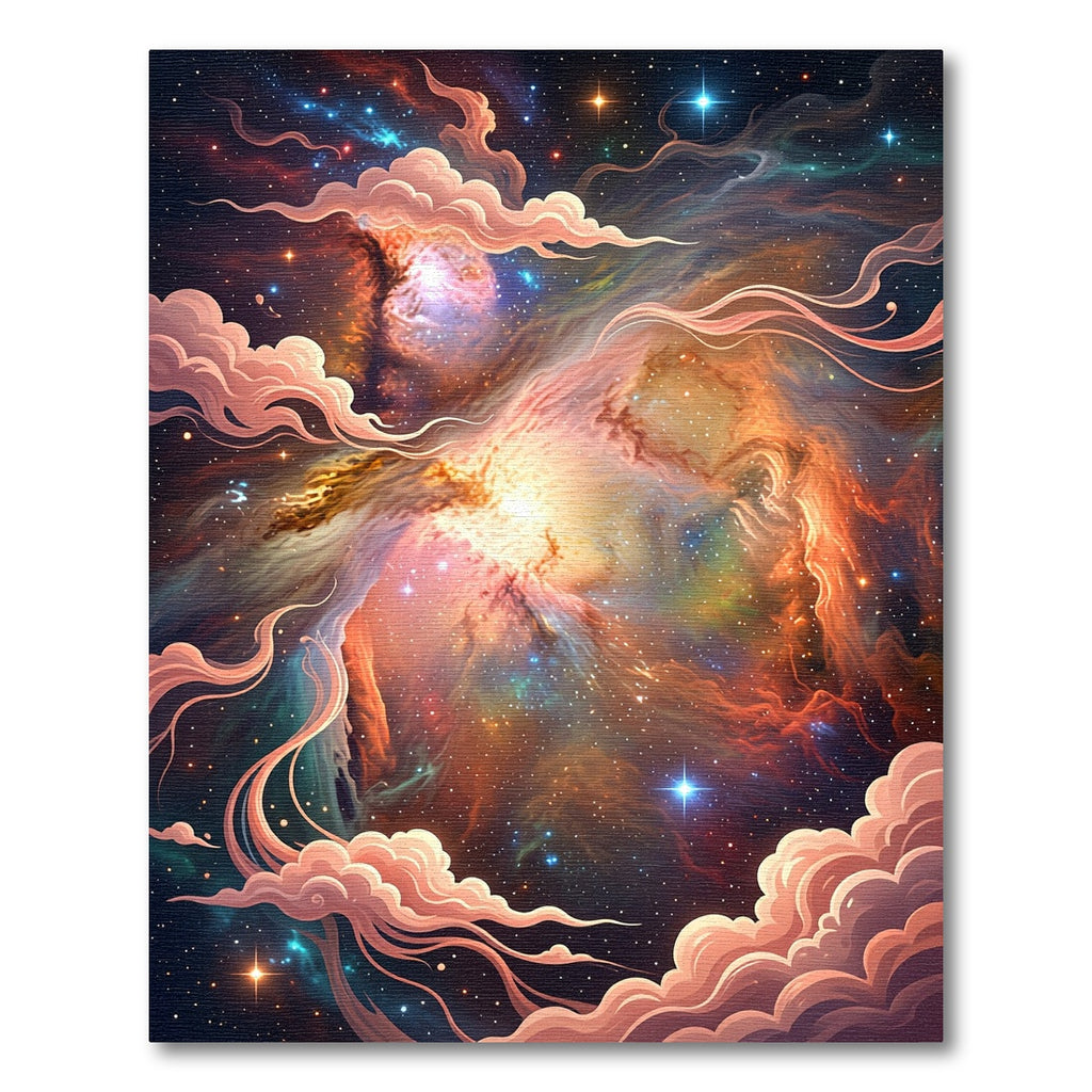 Cosmic Nebula Swirl Celestial Art Rug