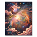 Cosmic Nebula Swirl Celestial Art Rug