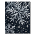Ethereal Silver Snowflake Winter Sky Rug