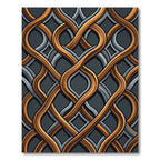 Intertwined Golden Bronze Silver Swirl Rug