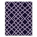 Sophisticated Dark Purple Geometric Lattice Rug