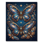 Celestial Azure Butterfly Galaxy Art Rug