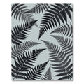 Dark Fern Leaves Scatter Gray Rug