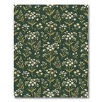 Dark Forest Green Botanical Meadow Rug