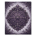 Ornate Purple Filigree Mandala Rug