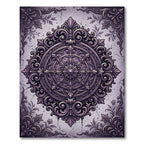 Ornate Purple Filigree Mandala Rug