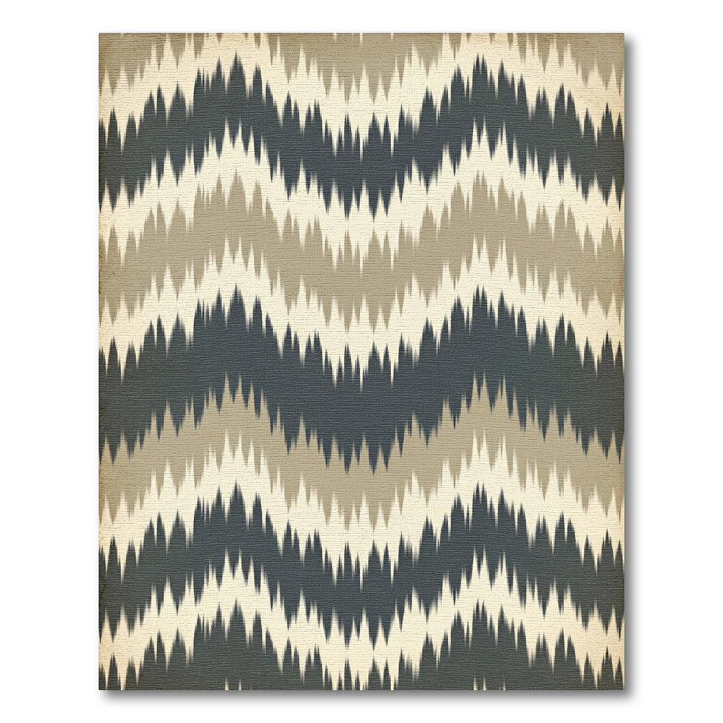 Distressed Earth Tones Jagged Stripe Rug