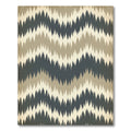 Distressed Earth Tones Jagged Stripe Rug