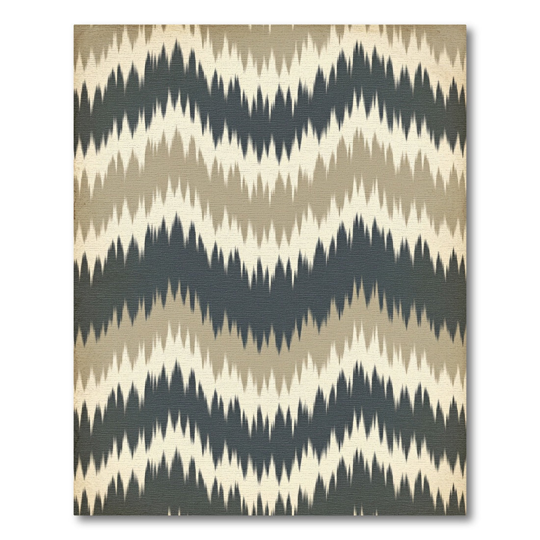 Distressed Earth Tones Jagged Stripe Rug