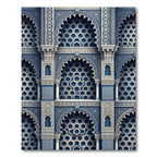 Royal Blue Geometric Archway Court Rug