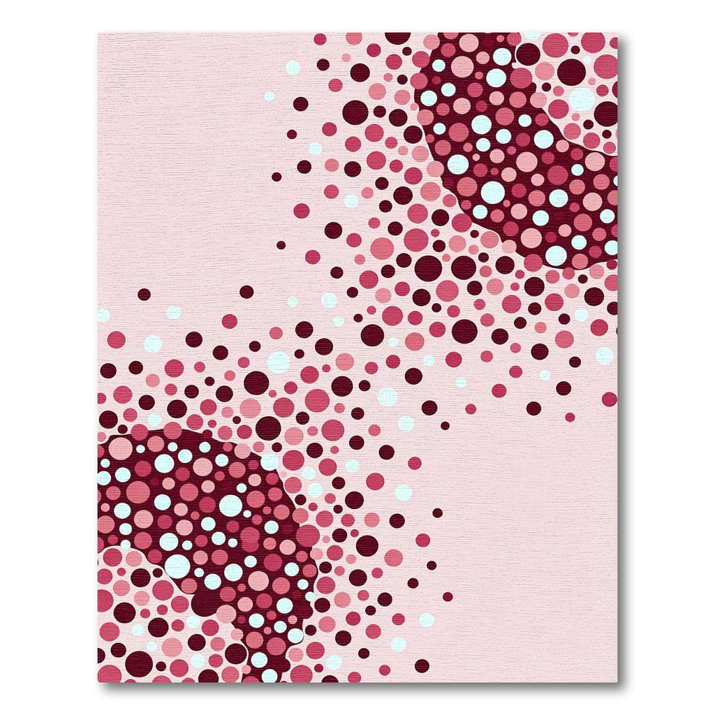 Crimson Pink Confetti Dot Scatter Rug