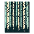 Minimalist Forest Birch Grove Rug