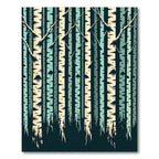 Minimalist Forest Birch Grove Rug