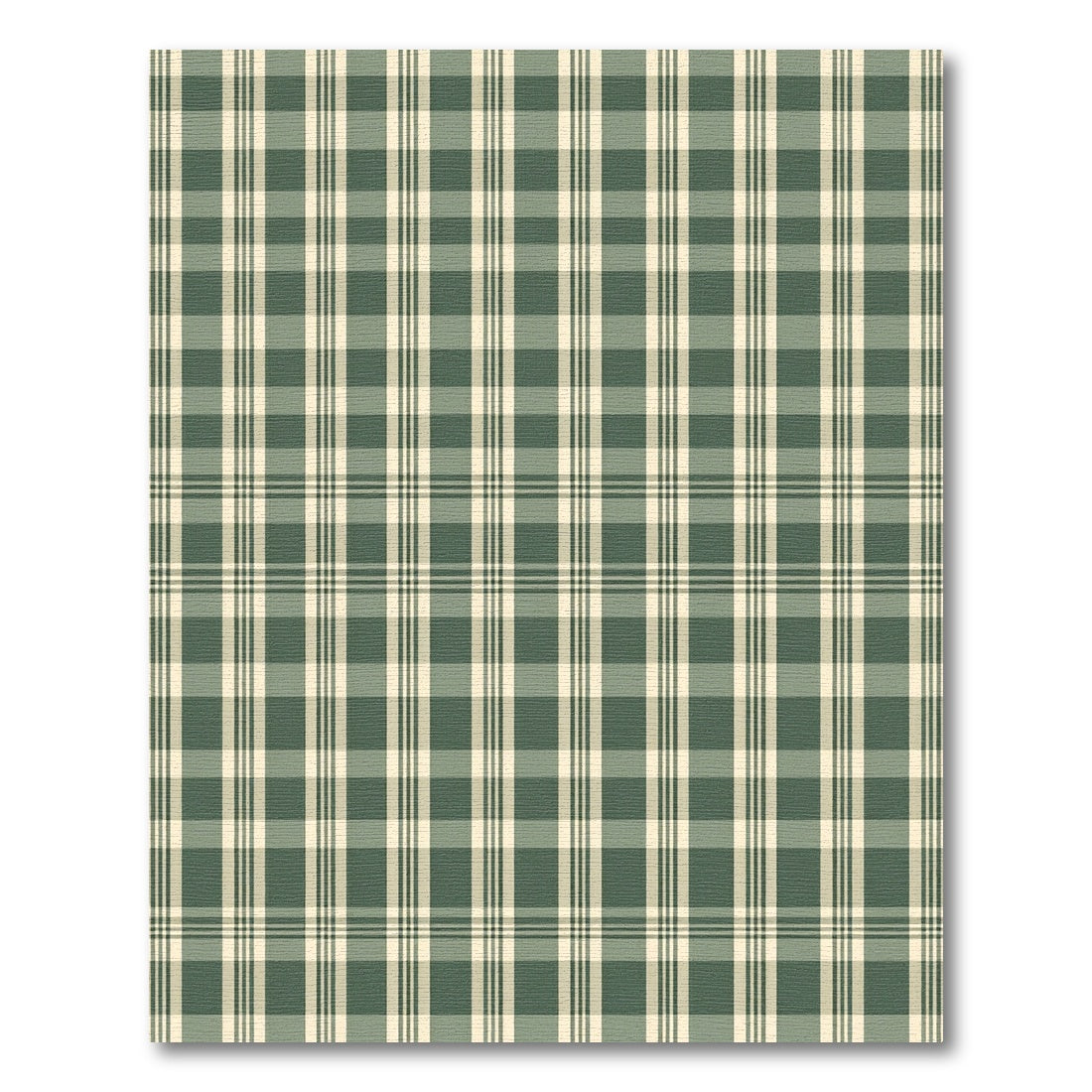 Classic Sage Green Plaid Check Rug