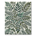 Green Leafy Vine Mandala Rug