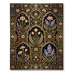 Golden Floral Archway Garden Treasure Rug