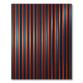 Bold Orange Navy Vertical Line Rug