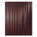 Bold Orange Navy Vertical Line Rug