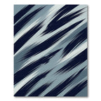 Abstract Navy Blue Grunge Strokes Rug