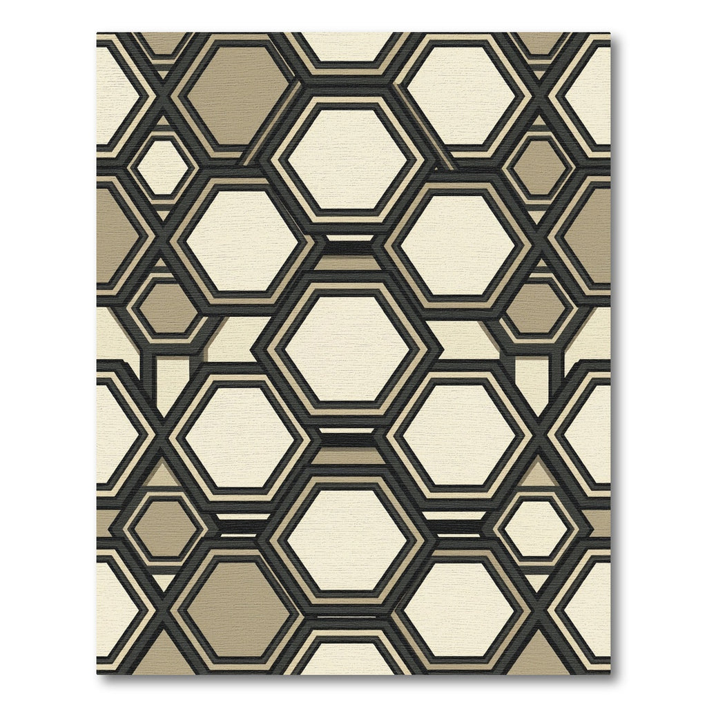 Monochromatic Geometric Honeycomb Tessellation Rug