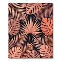 Salmon Tropical Palm Leaf Collage Rug