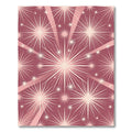 Pink Stellar Burst Radiating Lights Rug