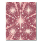 Pink Stellar Burst Radiating Lights Rug