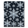 Winter Snowflake Pattern Ice Crystal Rug
